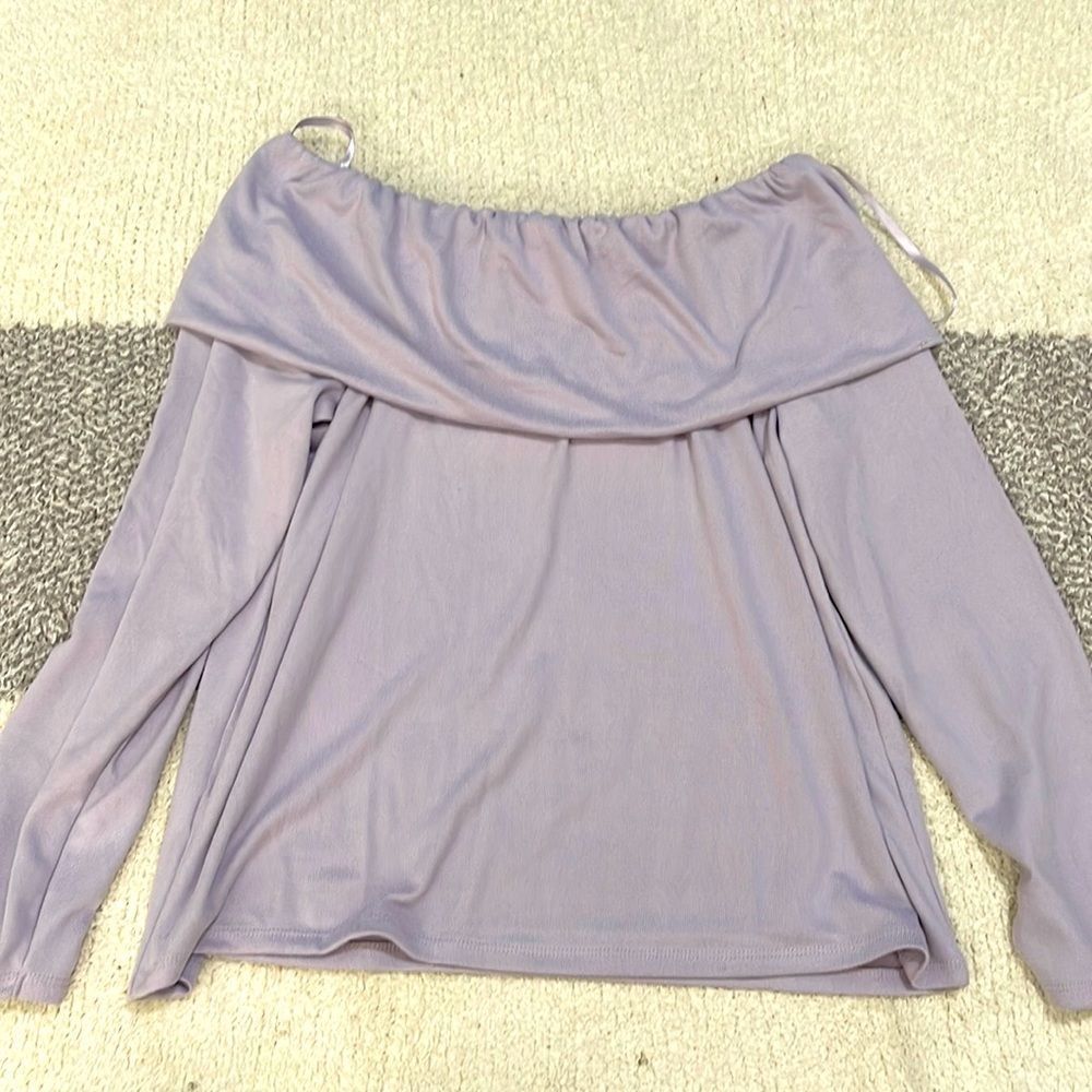 LOFT Lavender Off-Shoulder Top